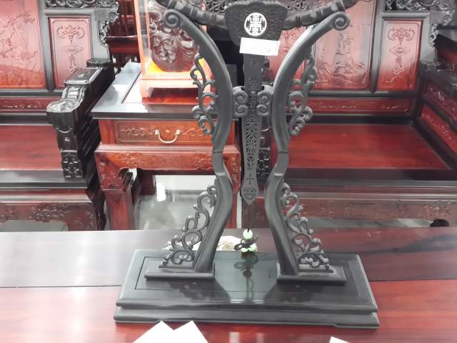 大葉紫檀宮扇