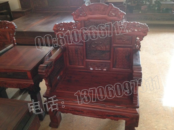 老撾大紅酸枝沙發(fā) 福字