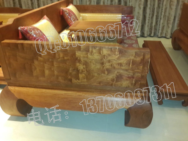 緬甸花梨獨(dú)板羅漢床